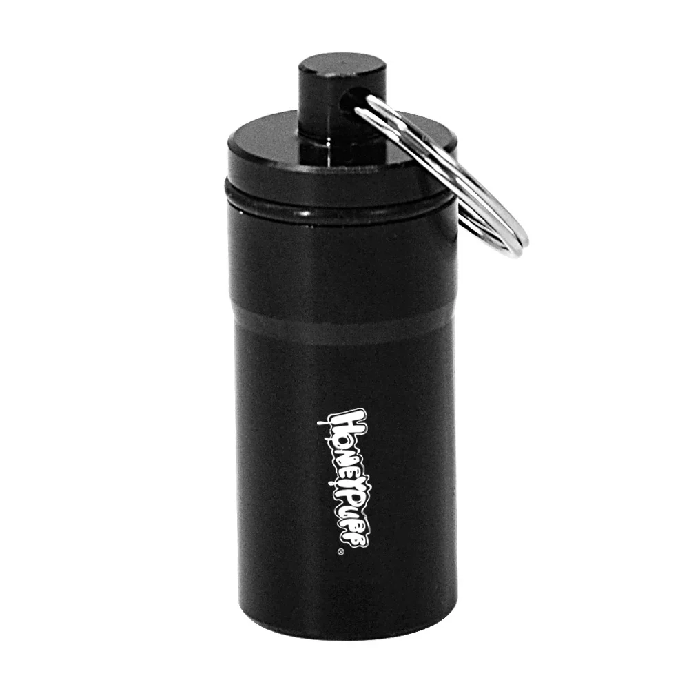 HONEYUPFF Keychain Aluminum Stash Jar Herb Storage Container 9ML Mini Air Tight Small Proof Metal Storage Stash Jar For