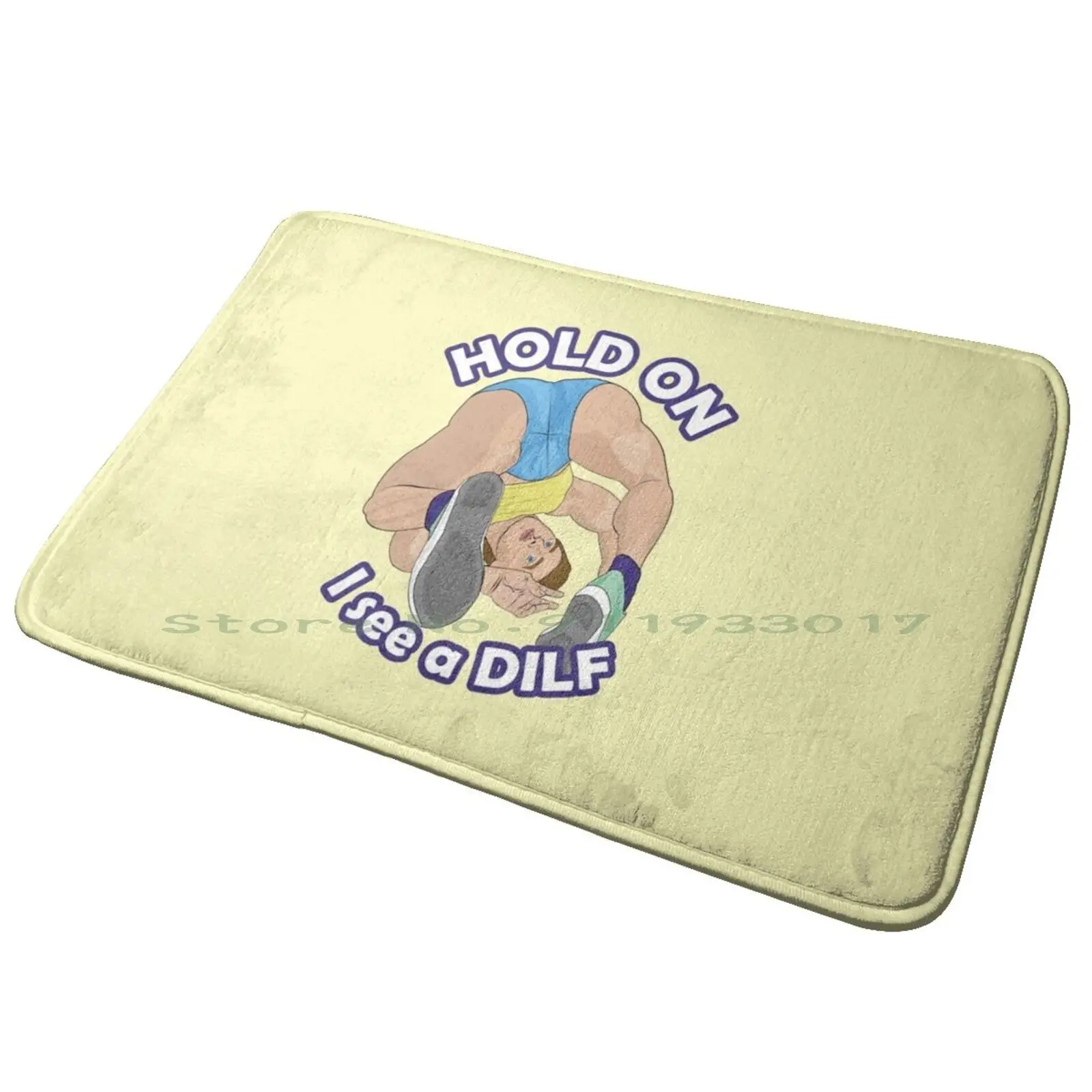 Hold On! I See A Dilf Entrance Door Mat Bath Mat Rug Roman Empire Vintage Antique History Europe Spqr Ancient Caesar Anti-Slip