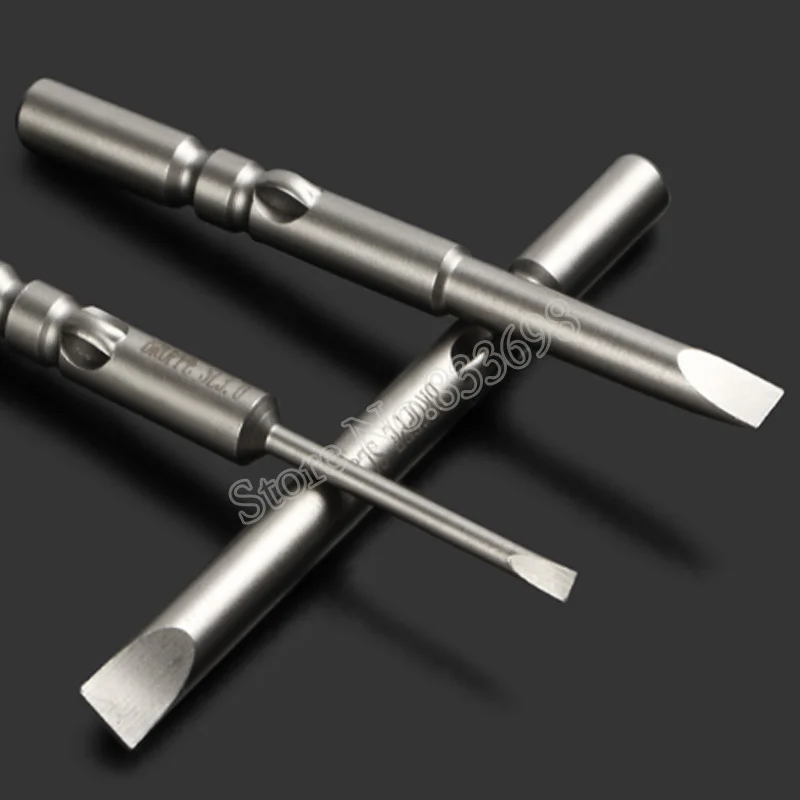10Pcs 60/800mm Magnetic Flat Head Slotted Tip Screwdrivers Bits 801 5mm Shank Driver Bits Hand Tools Screwdriver Drill Bit