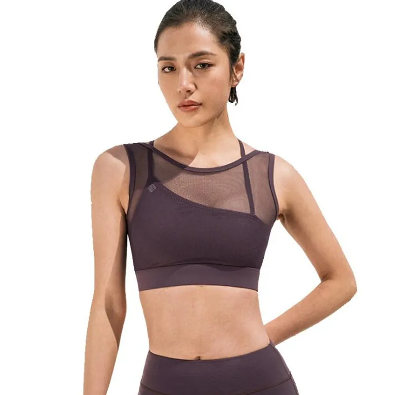 Summer Women Sports Bra Fitness Yoga Tank Crop Top Push Up Underwear Shockproof Athletic Vest Gym Sportswear