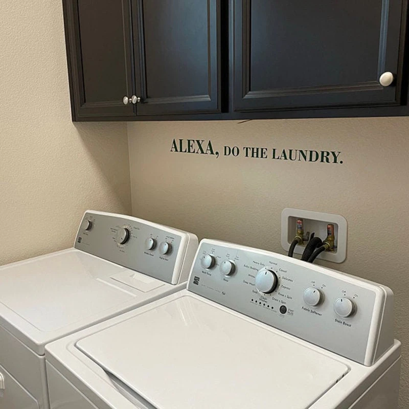 Alexa Do The Laundry Wall Sticker Alexa Phrases Laundry Room Washroom Quote Wall Decal Laundry Vinyl Home Decor