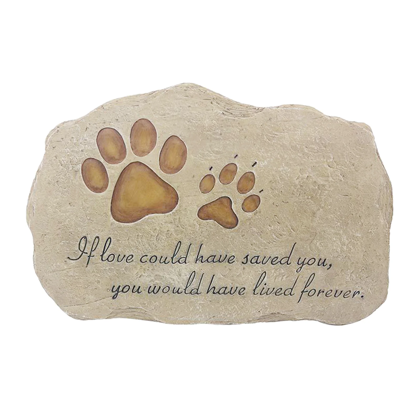 Pet Memorial Stone Outdoor Dog Grave Marker Cat Garden Tombstone Headstone Decorative Sympathy Remembrance Pet Loss Gift