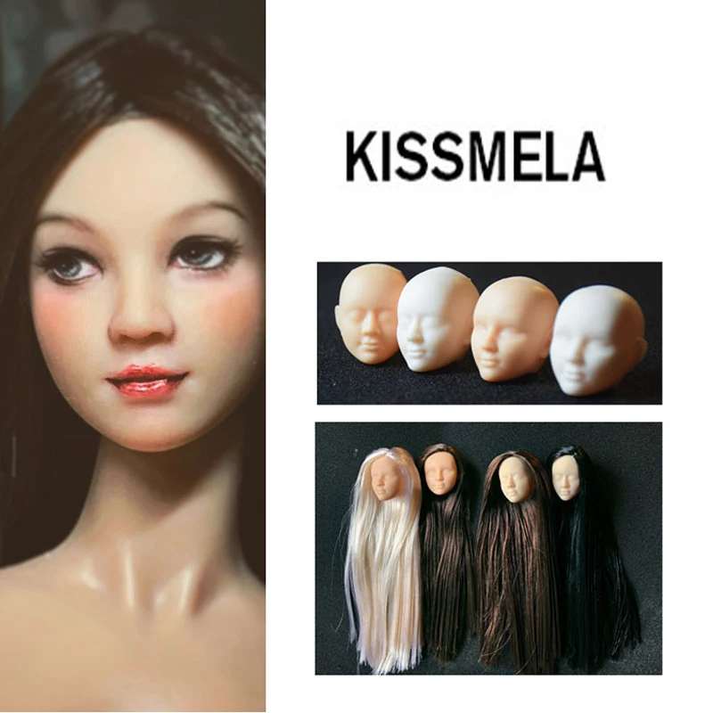 KISSMELA 2020 Ms.Peng Doll Head Suit For 1/6 Doll Body DIY without Makeup