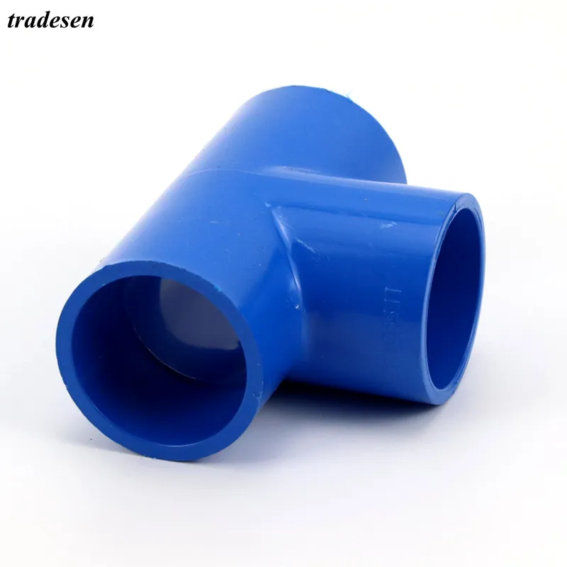 I.D 20~63mm PVC Pipe Tee Connector Aquarium Fish Tank Water Tube Fitting Garden Irrigation Hydroponic Planting Frame 3 Way Joint