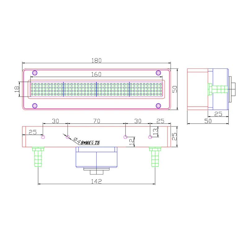 High-Speed Screen Printing UV LED Curing Lamps Inkjet Special UVLED Ink Drying Curing Lamp Cold Light Source Lamp RicohG4/G5/G6