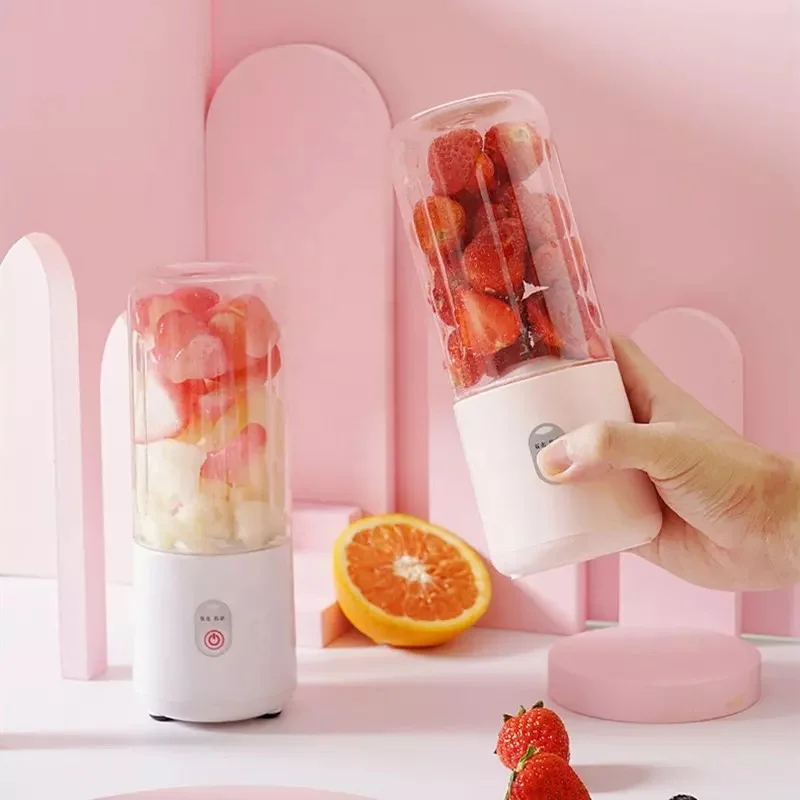 Cangkir Juicer Mini Portabel Genggam Pribadi 6 Pisau USB Isi Ulang Mesin Jus Buah Blender Pembuat Smoothie Sebagai Hadiah ZJ07