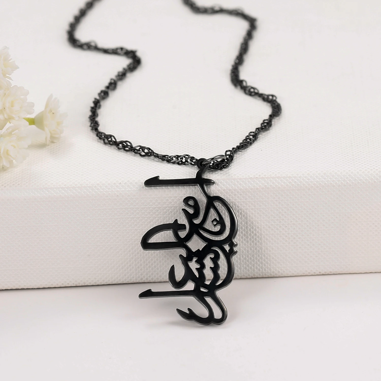 

Arabic Calligraphy For Women Custom Arabic Name Necklaces Stainless Steel Gold Islamic Muslim Necklaces Pendant Jewelry Gift