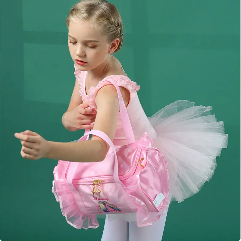 Dance Bag Kids for Girl Dance Ballet Bag For Girls Pink Ballet Tutu Ballerina Gymnastics Children Dancing Dress