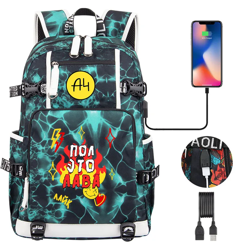 2021 NEW а4 мерч рюкзак Boy Girl Backpacks Fashion USB мерч а4 Children School Boy Book Bags Teenagers Traveling Backpack