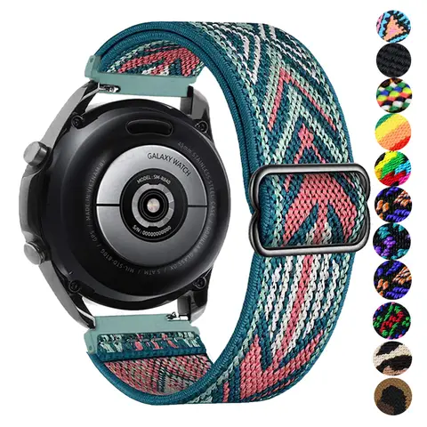 20mm 22mm Nylon band For Samsung Galaxy watch 4 5 44mm 40mm 45mm Active 2/Gear S3 bracelet correa Huawei watch GT/2E/Pro 3 strap
