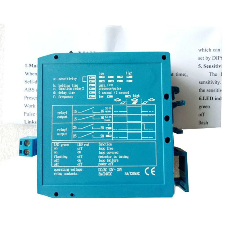 Detector de laço indutivo de canal único m1h, portão automático da barreira, sensor de laço