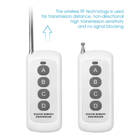 원격 제어 학습 코드 1527 RF 모듈, 무선 2, 4, 6/8 버튼 안테나, 1000m 장거리 도달, 433Mhz