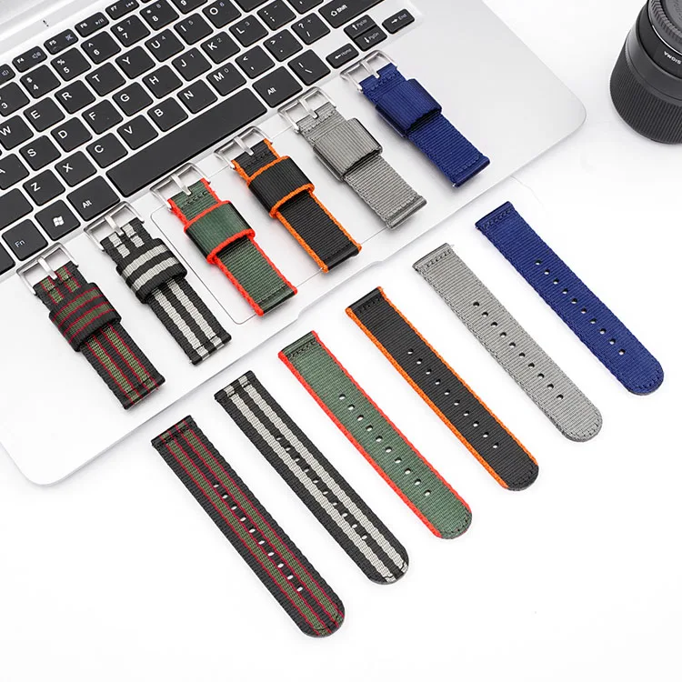 18mm 20mm 22mm 24mm Woven Nylon Strap Quick Release Canvas Watch Band Men Women Universal  Replacement Bracelet Accessories