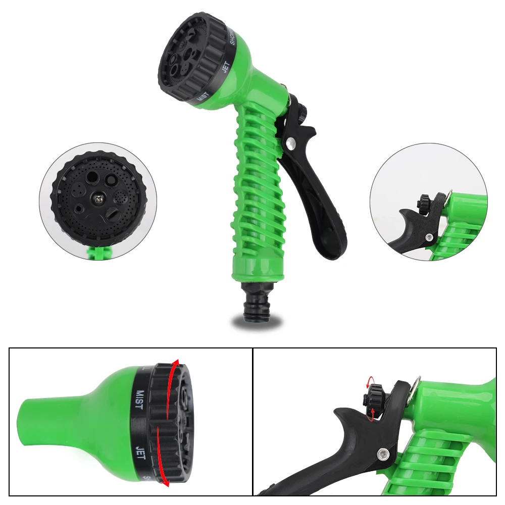 Garden Water Spray Lawn Sprinkler Garden Irrigation Supplies 7 Pattern Ajustable Hose Nozzles Car part Washer Multifunctional