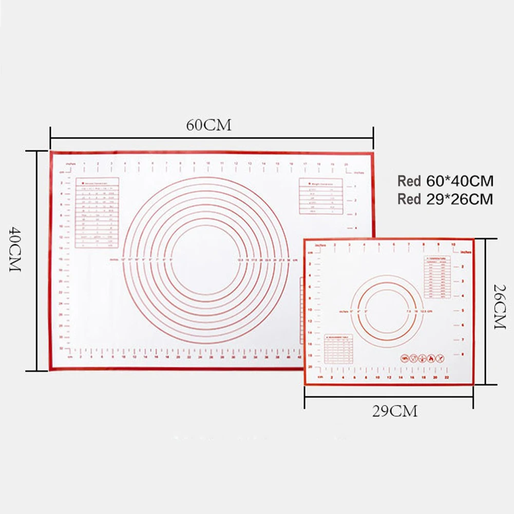 7 Sizes Non-Stick Silicone Baking Mat Pad Baking Sheet Glass Fiber Rolling Dough Mat Cookie Macaron Baking Mat Pastry Tools