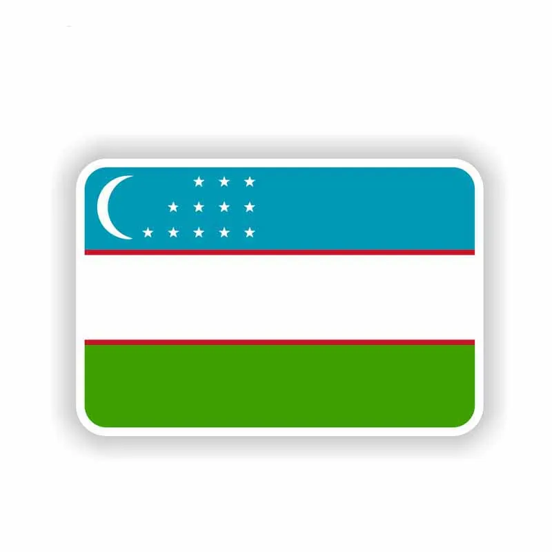 

Interesting Uzbekistan Flag Car Sticker Accessories Car Styling Decal Vinyl Car Window Cover Scratches Waterproof PVC 13cm*8cm