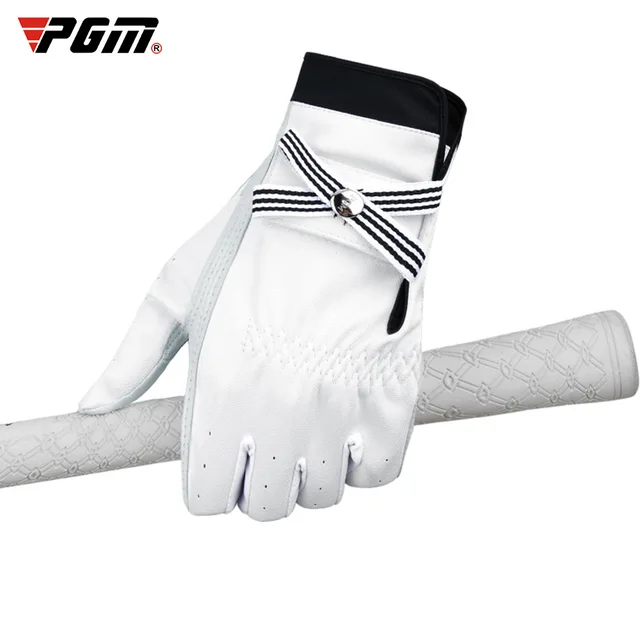 Rękawiczki golfowe PGM damskie kożuch oddychająca dłoń damskie oryginalne skórzane rękawiczki sportowe antypoślizgowe rękawiczki treningowe eleganckie 1 para