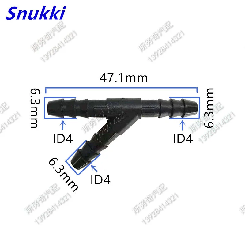 ID4 universal Tee connector general Fuel line quick connector male connector Y type 3-way connector y branch fittings 5pcs a lot