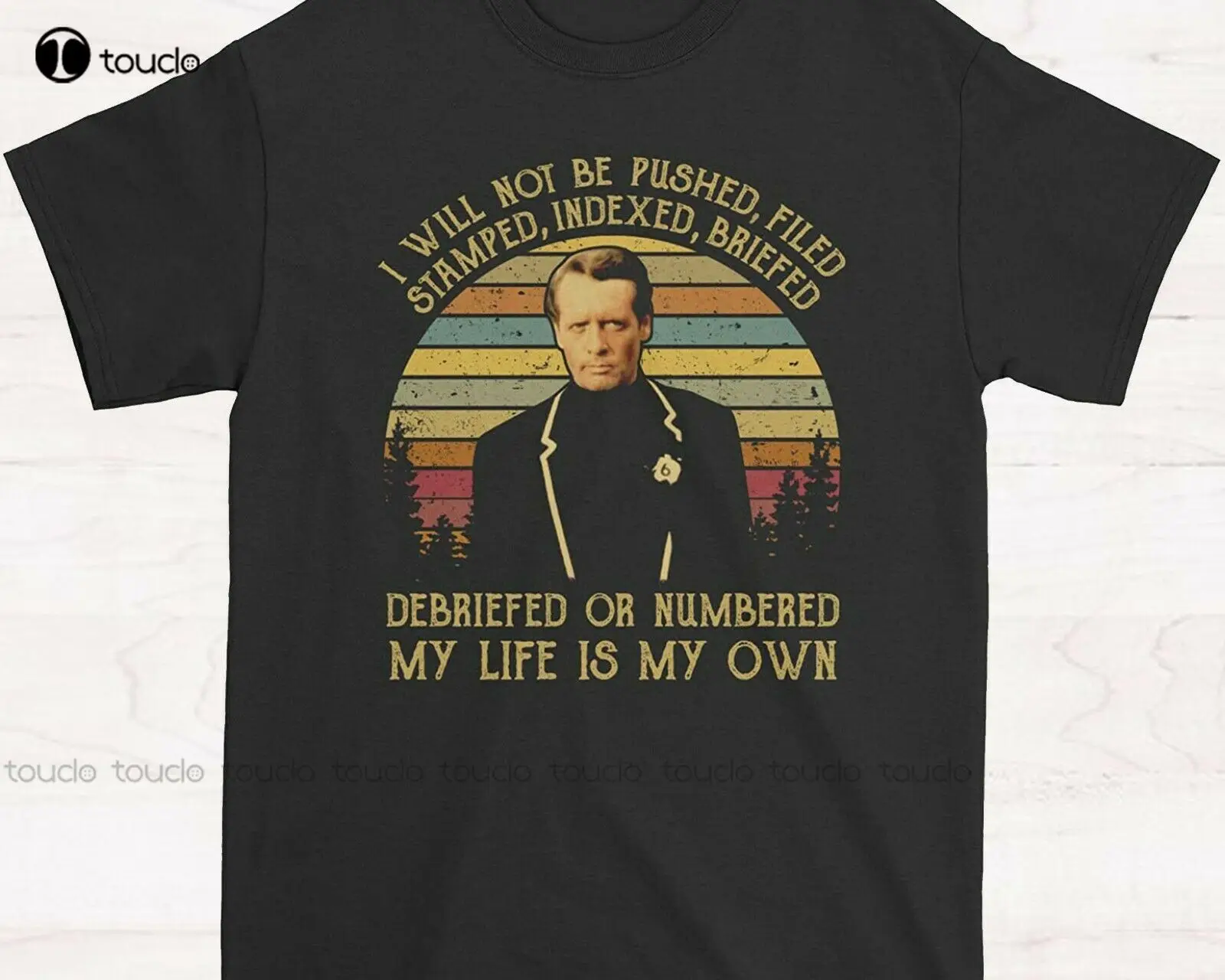 

New Bn27042118 The Prisoner Patrick Mcgoohan I Will Not Be Pushed Vintage Shirt Cotton Tee Shirt men's shirts Unisex