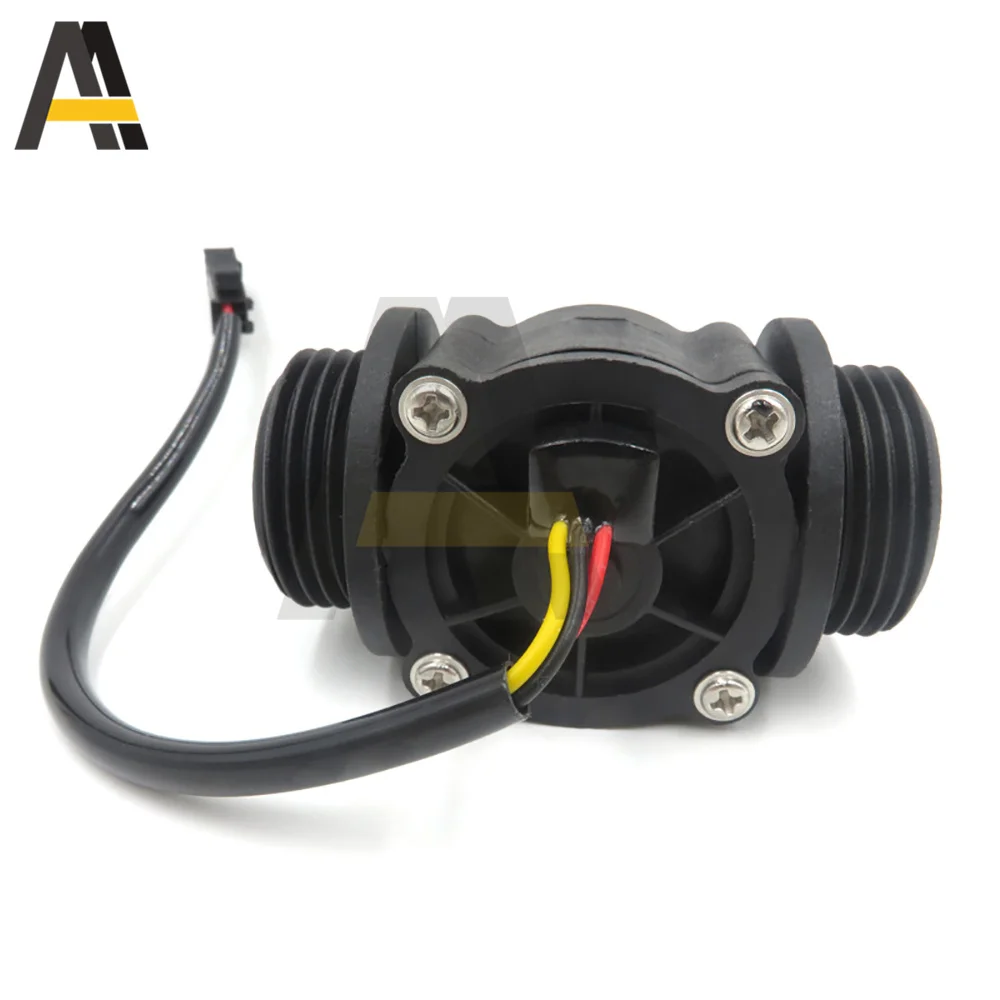 12V Water Flow Sensor DC 5-24V 1-60L/min Flowmeter Hall Flow Sensor Water Control Liquid Flow Sensor Switch 1.75MPa DN25