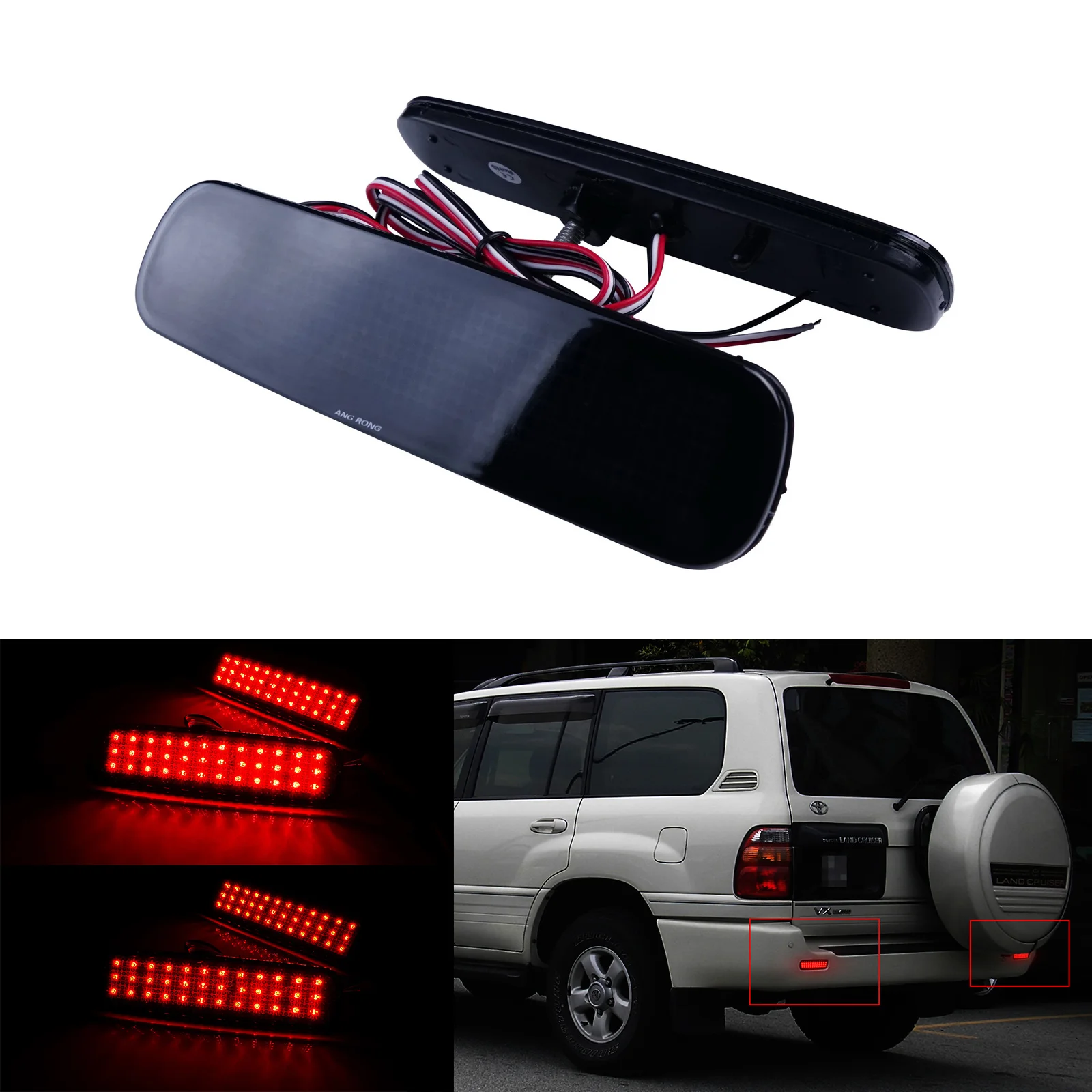 Rear Bumper Reflector LED Brake Light For Lexus LX470 Toyota Land Cruiser Cygnus