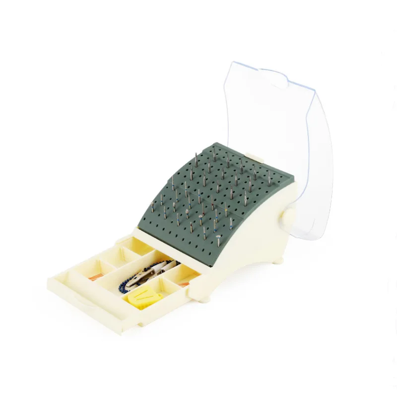 

142Holes Dental Bur Block Holder Dustproof Nail Drill Bit Organizer Diamond Burs Holder Block Disinfection Box for Dentist tools