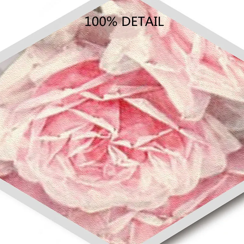 Carta da parati autoadesiva 3D personalizzata dipinta a mano elegante rosa bellissimo fiore sfondo adesivi murali Papel De Parede 3D Flores