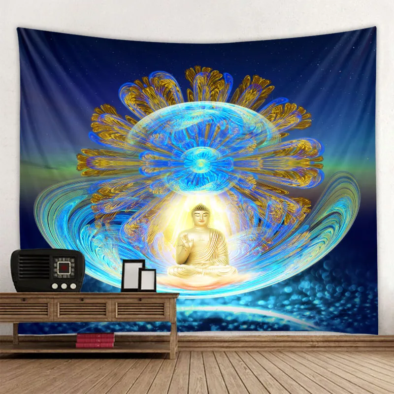 Indiano buddha meditação 7 chakra tapeçaria mandala pendurado na parede psicodélico yoga pano de parede tapete de yoga decoração de casa 8 tamanhos