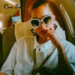 RUOBO Brand Vintage Women Butterfly Shape Sunglasses Fashion Design Decorative Female Driving Sun Glasses UV400 Oculos De Sol