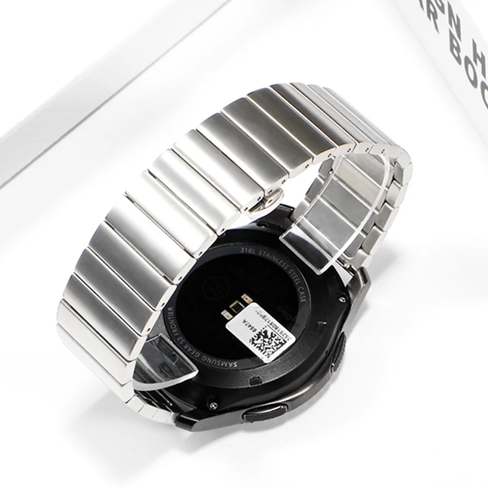 Stainless Steel band for Samsung Galaxy watch 4 strap Active 2 Gear S3 Frontier bracelet Huawei watch GT2/2e/pro/3 20mm 22mm