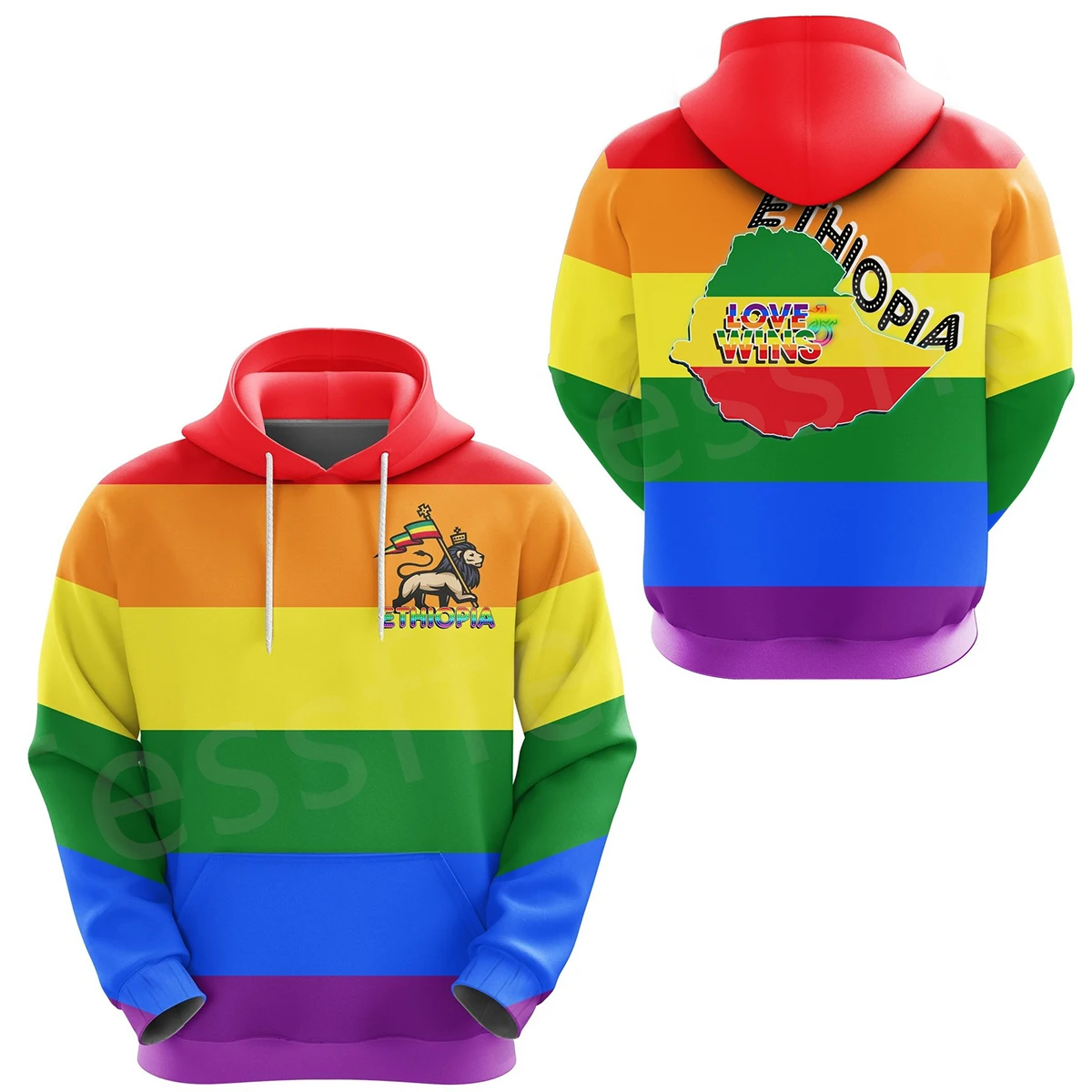 

Tessffel Ethiopia County Flag Reggae Africa Native Tribe Lion Retro Harajuku Tracksuit 3DPrint Men/Women Funny Casual Hoodies 12