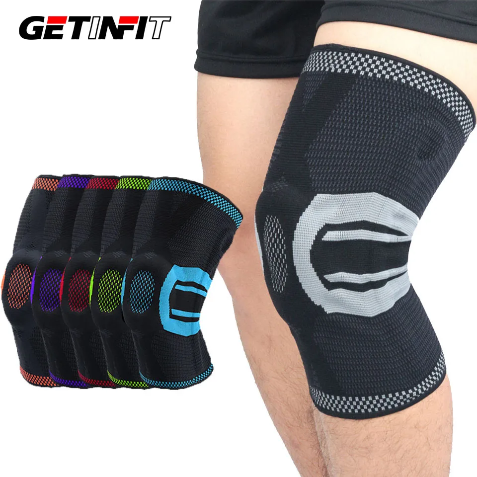 

Силиконовый наколенник Getinfit 1 шт., спортивный дышащий фиксатор для волейбола, наколенник для фитнеса на открытом воздухе, защитный наколенник унисекс