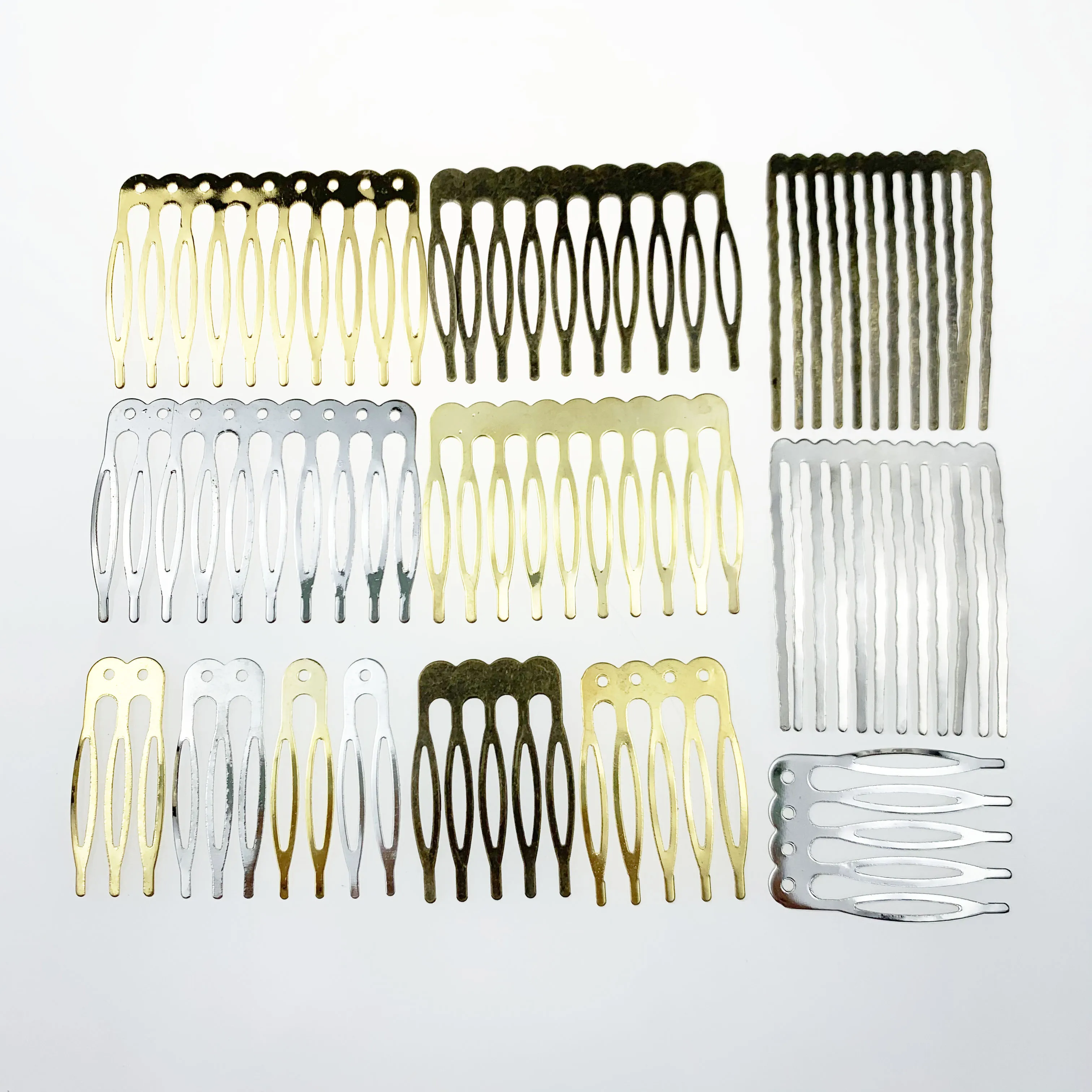 10pcs  Metal  2-3-5-10 Teeth Hair Comb Diy Jewelry Accessories Hand Made Bead Materials