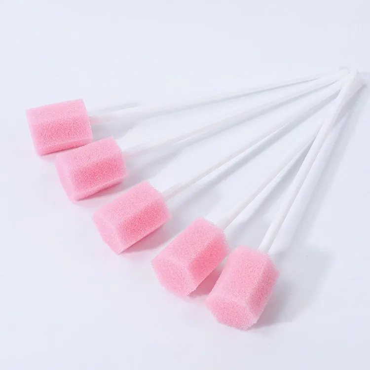 100pcs Cleaning Mouth Swabs Foam Sputum Sponge Stick For Oral Medical Use Oral Care Disposable Oral Care Sponge Swab Tooth