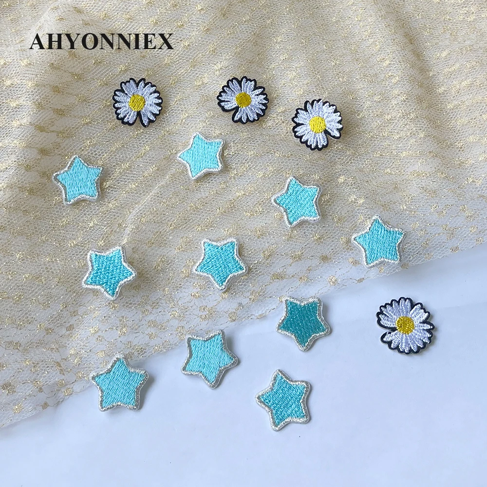 10pcs/lot High Quality Star Patches Sticker Iron On Patches for Clothing Applique Embroideried DIY Clothing Accessories view 3