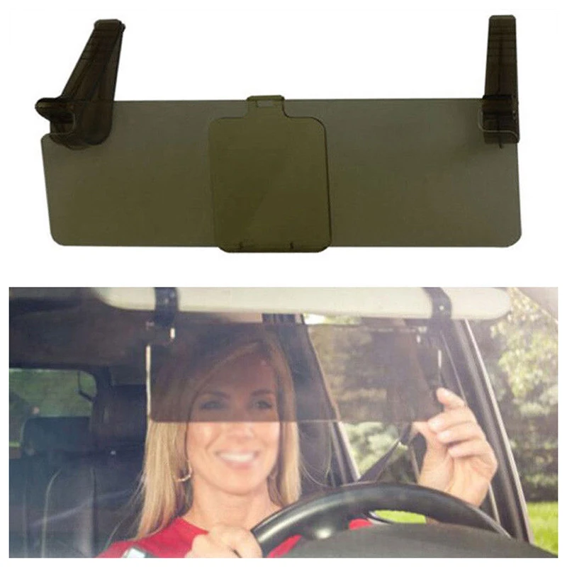 Clip on Car HD safer Vision Anti Dazzle Glare Blocker Shade Sun Visor Extension