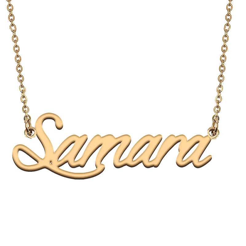 

Samara Custom Name Necklace Customized Pendant Choker Personalized Jewelry Gift for Women Girls Friend Christmas Present