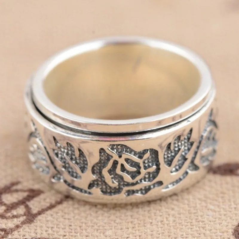 Deer king S925 sterling silver ring silver jewelry wholesale antique style jewelry lovers transfer ring