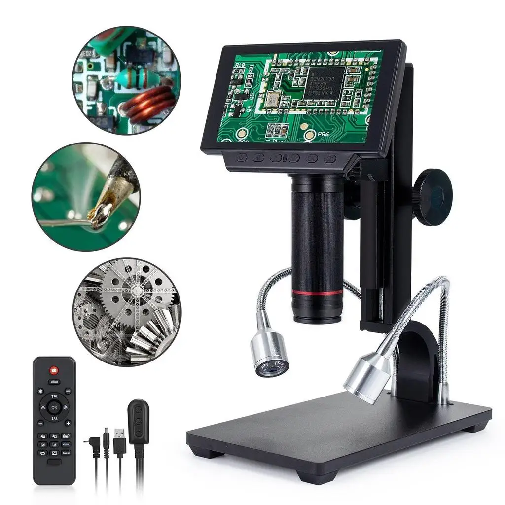 

3MP 5inch 560X Zoom Digital Microscope HDMI/AV Long Object Distance USB Handheld Endoscope for PCB Repair Soldering Tool BGA SMT