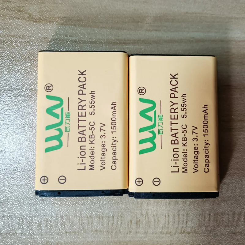 Batería de repuesto de iones de litio para walkie-talkie, 2 piezas, WLN KD-C1, 3,7 V, 1500mah, para KD-C1plus, Radio de KD-C1