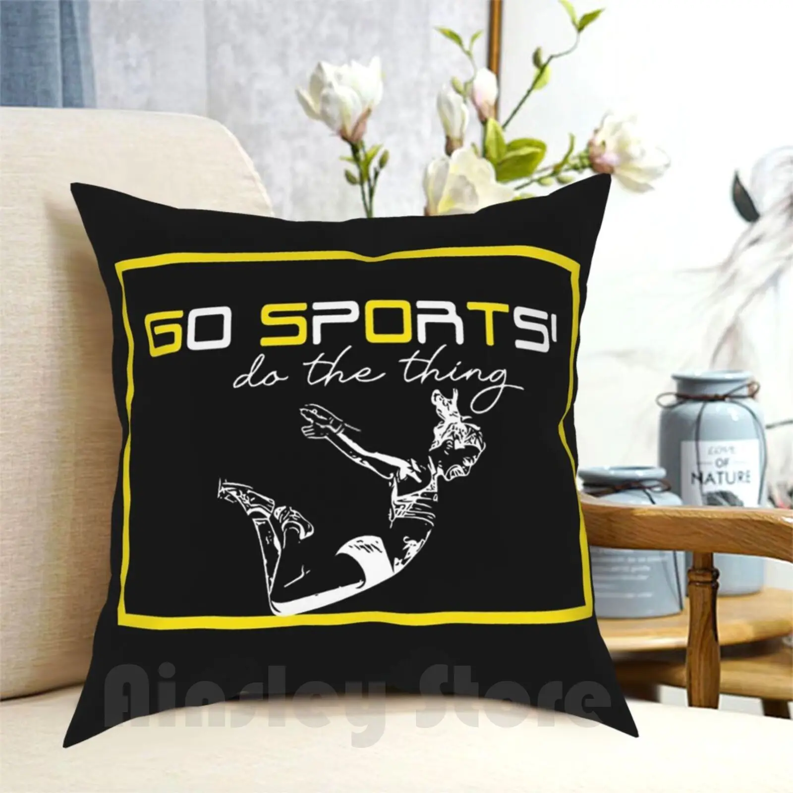 Go Sports! Do The Thing Pillow Case Printed Home Soft DIY Pillow cover Go Sports Do The Thing Win The Points Go Sports Do