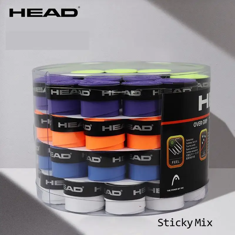 60 Pieces Original HEAD Tennis Overgrip PU Anti-skid Sweatband Absorbed Tape Tenis Racquet Tennis Racket Damper Grip Tennis Grip