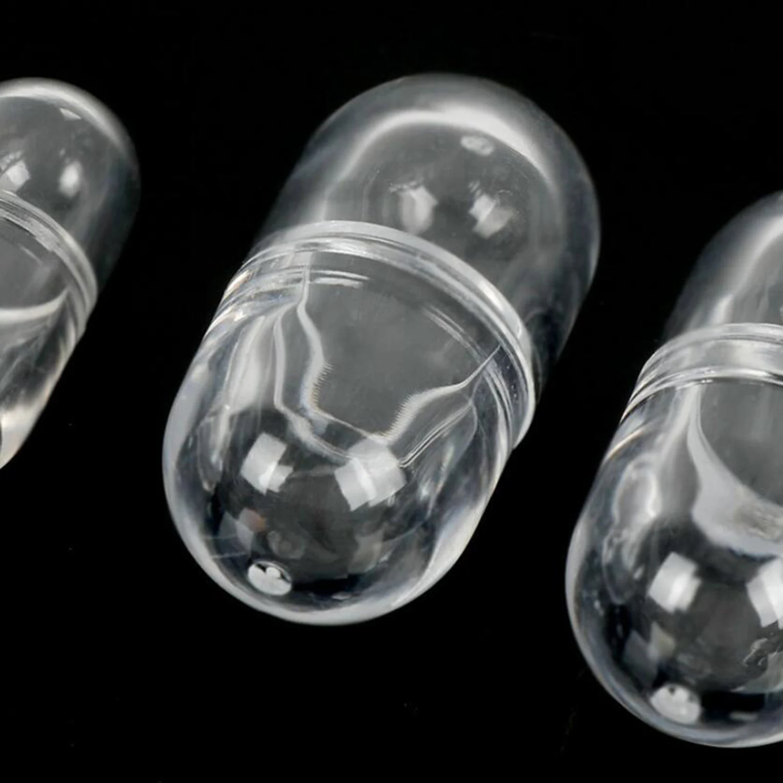 Set of 100 Mini Empty Clear Capsule for Lipstick Cosmetic DIY Containers Mini Plastic Empty Hollow Capsule Pill Case