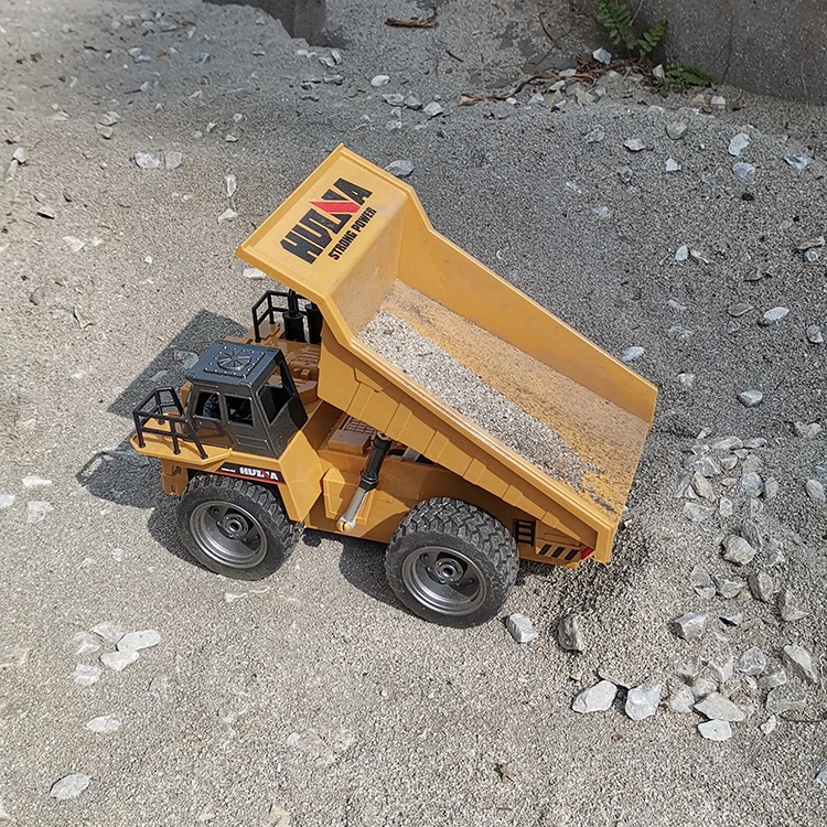 Huina 1540 Rc Dump Truck 1:18 6 Ch 2.4G Alloy Remote Control Dump Truck 4WD Construction Vehicle Toys Machine Model Car for Boy