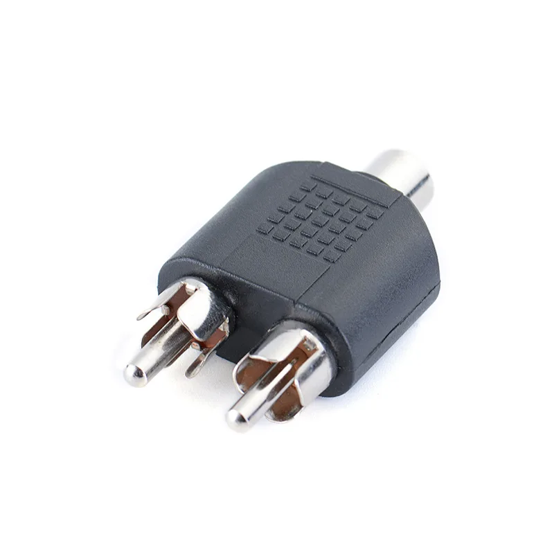 10 stks RCA Female naar 2RCA Male Adapter AV Audio Plug RCA Vrouw naar Man RCA Y Splitter Audio Converter voor Computer TV Audio MP3