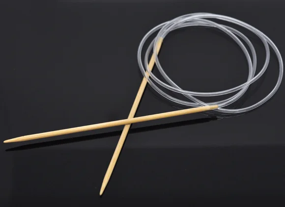 1PC 3.25mm 120cm Long Bamboo Circular Knitting Needles Transparent Tube Crochet Hooks DIY Craft Needles Loom Tool Home Supplies