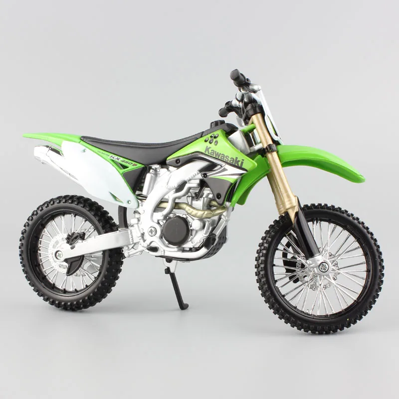 1/12 Maisto KAWASAKI KX450F Dirt Motocross Enduro bisiklet ölçekli motosiklet oyuncaklar Diecast Model yarış minyatür AMA Supercross GP