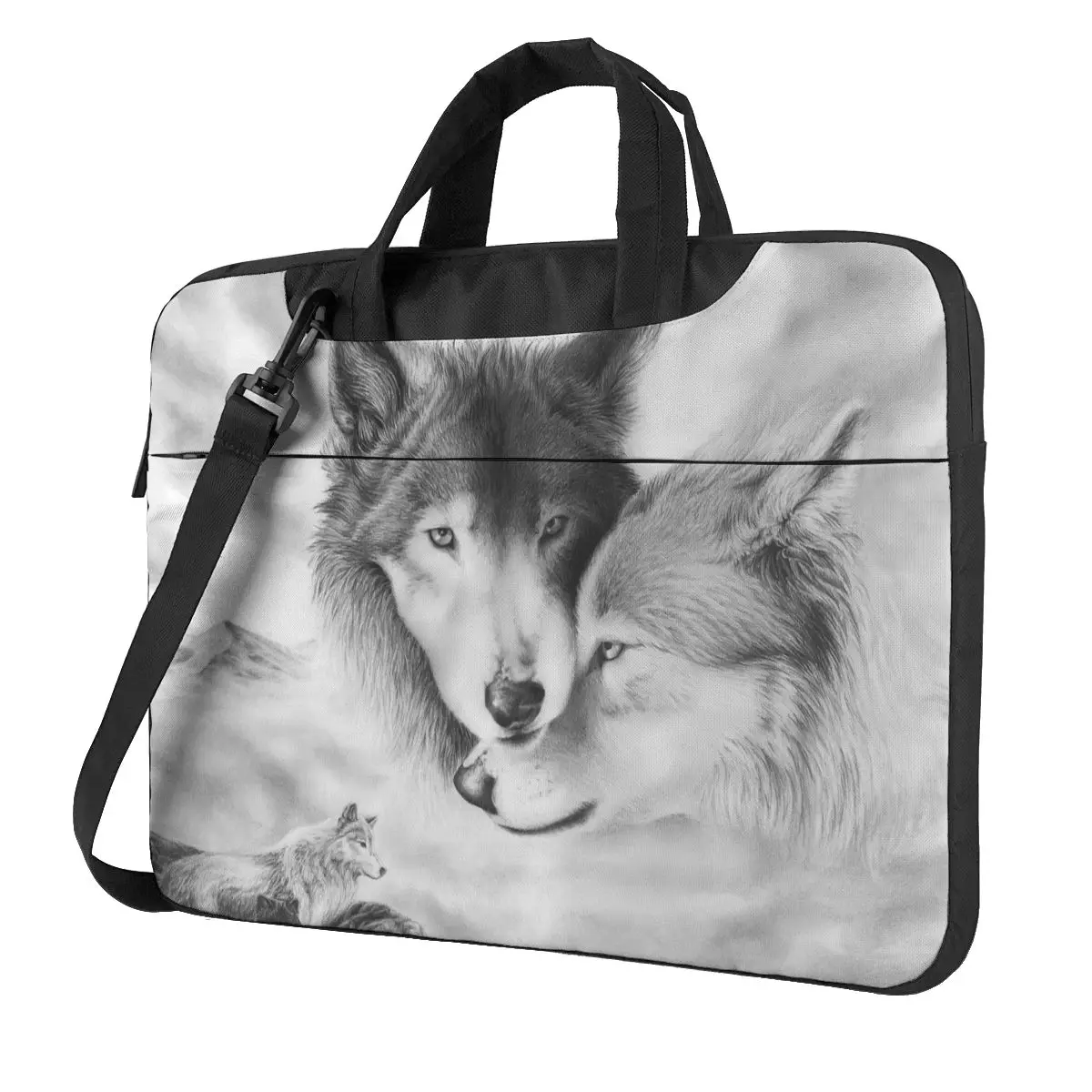 

Animal - Wolf Laptop Bag Case Protective Vintage Computer Bag Bicycle Crossbody Laptop Pouch