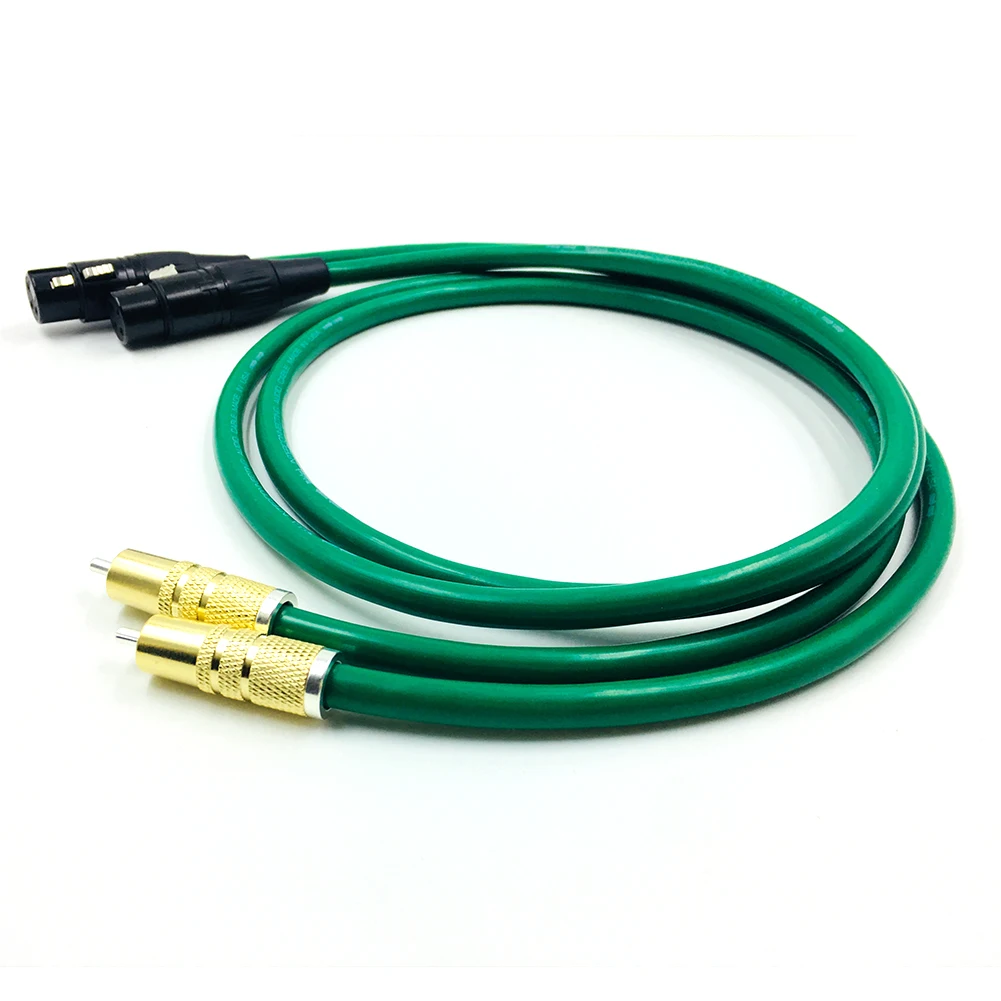 Par de alta fidelidade tipo-cardas rca para xlr balacado cabo de áudio rca macho para xlr fêmea cabo de interconexão com mcintosh eua-cabo