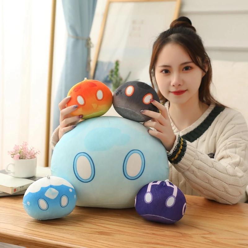 Game Genshin Impact Slime Theme Cute Plush Dolls Keli Dango Throw Handful Toys Pendant Cartoon Kawaii Keychain Birthday Gift